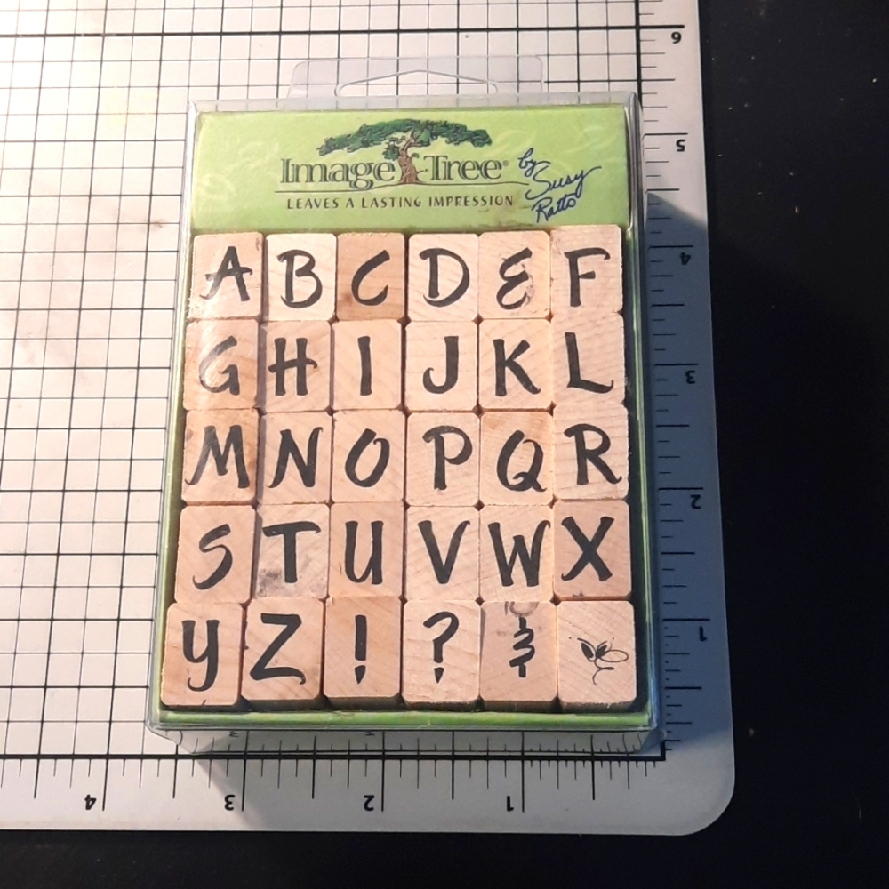 Brush Alphabet Rubber stamp set.